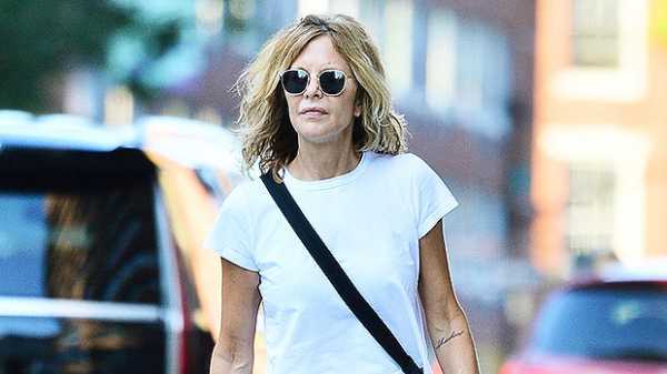 Meg Ryan, 57, Reveals Her Toned Abs Are Ageless In Cropped White T-Shirt & Jeans In NYC — Pic