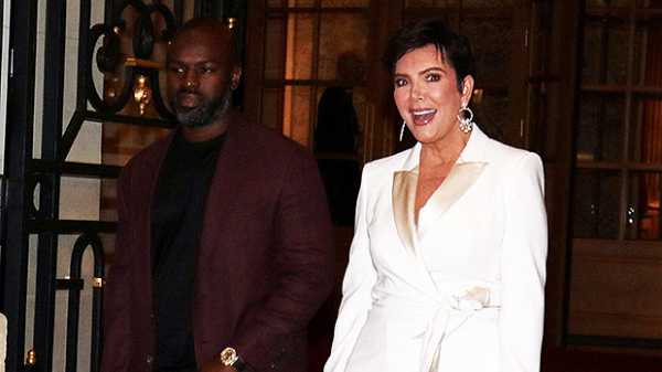Kris Jenner Rocks All-White Pant Suit In Paris During Outing With BF Corey Gamble — See Pics