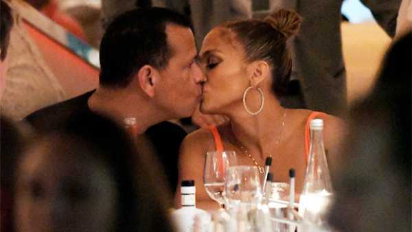 Jennifer Lopez & Alex Rodriguez Share A Sweet Kiss As They Celebrate With Lavish Engagement Party