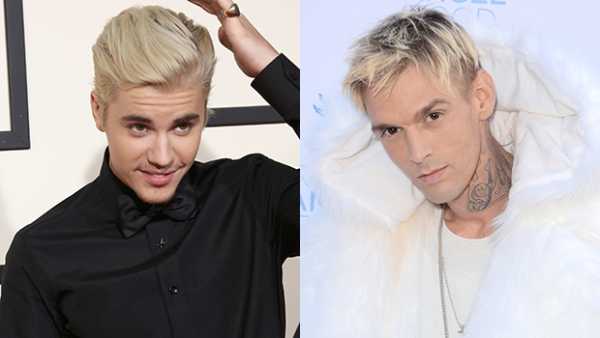 Justin Bieber Posts Throwback Pic With Bleached Hair After Aaron Carter Claims Singer ‘Copied’ His ‘Do