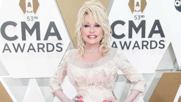 Dolly Parton Dazzles In Beaded Gown With Thigh-High Slit At 2019 CMA Awards