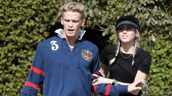 Miley Cyrus & Cody Simpson Cuddle & PDA While Spending The Day With Her Family