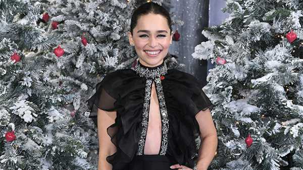 Emilia Clarke Rocks Gown With Open Top & Nothing Underneath At ‘Last Christmas’ Premiere