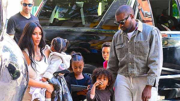 Kim Kardashian, Kanye West, & The Kids All Dress Like Worms In Post-Halloween Costumes