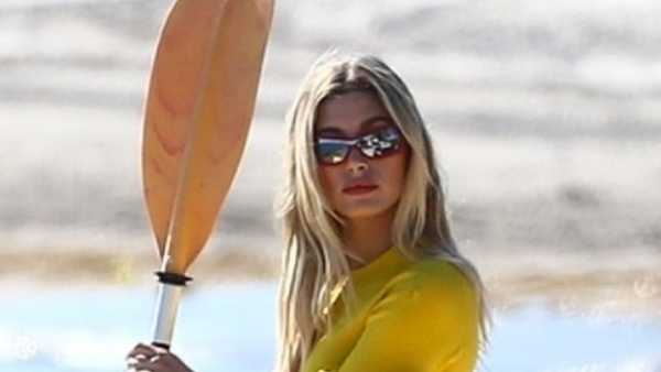 Hailey Baldwin Stuns In Sexy Yellow Swimsuit While Vacationing With Justin Bieber In Miami — Pics