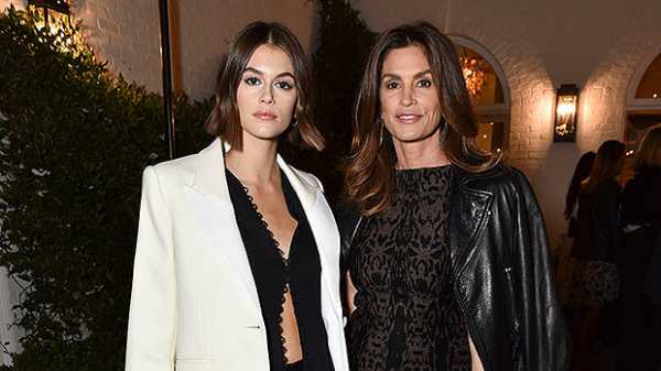 Kaia Gerber, 18, Twins With Model More Cindy Crawford, 53, At Charity Gala in Beverly Hills