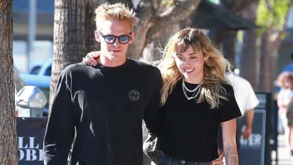 Miley Cyrus Slow Dances With Shirtless Cody Simpson After Bringing Him To Her Brother’s Wedding