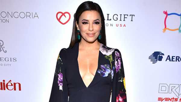 Eva Longoria, 44, Rocks Dangerously Plunging Floral Gown On Red Carpet — Pic