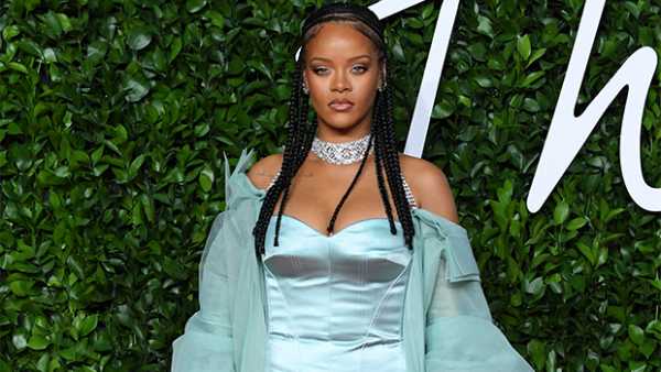 Rihanna Shows Off Her Toned Legs In A Teal Mini Dress At 2019 Fashion Awards — Pic