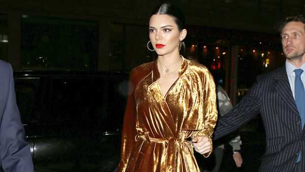 Velvet Dresses: Kendall Jenner & More Stars Get Into The Holiday Spirit With Festive Look