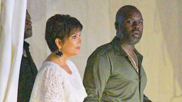 Kris Jenner, 64, Stuns In Lace White Dress & Holds Hands With Corey Gamble, 39, On Romantic Vacay