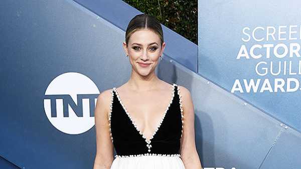 Lili Reinhart Looks Stunning In A Plunging Black & White Gown At The SAG Awards