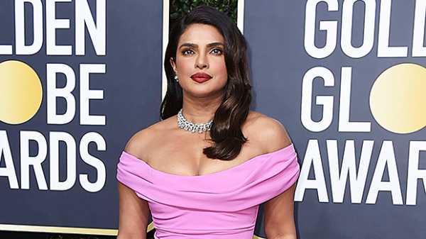 Priyanka Chopra Is Pretty In Pink As Nick Jonas’ Date To The Golden Globes