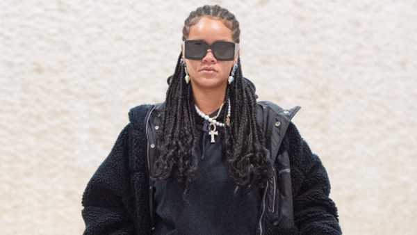 Rihanna Looks Fierce While Pairing Sweats With Sparkly Heels At The Airport — Pics