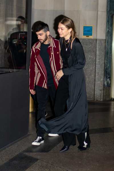 Gigi Hadid and Zayn Malik Match in Black Outfits During PDA-Filled Date