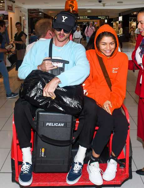 Zendaya and Jacob Elordi Wear Sweats While Traveling to Sydney