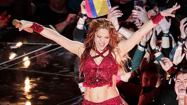 Shakira Looks Red Hot In Sequin Mini Dress, Crop Top & More During Super Bowl LIV Halftime Show