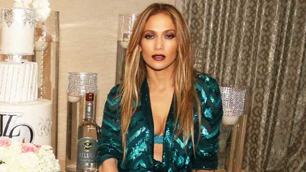 Jennifer Lopez, 50, Slays In Sequined Green Gown With Thigh-High Slit At Oscars After-Party