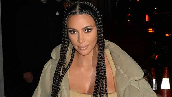 Kim Kardashian Ditches Her Ponytail For Super Long Tight Braids – Before & After Pics 