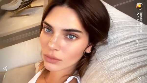 See Kendall Jenner With Blue Eyes on Instagram