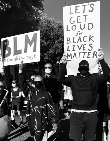 Jennifer Lopez and Alex Rodriguez March in Los Angeles Black Lives Matter Protest