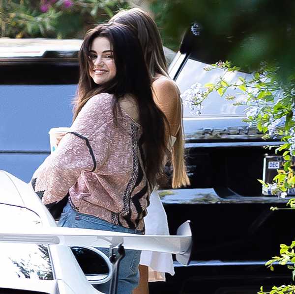 Selena Gomez Photographed Out in Off-the-Shoulder Blouse and Jeans