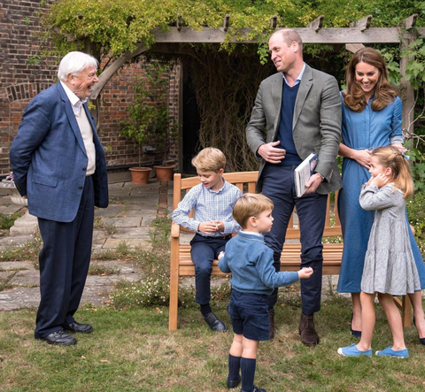 See Photos of Prince George, Princess Charlotte, and Prince Louis with David Attenborough