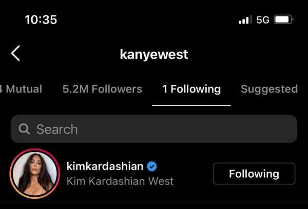 Kanye West Unfollowed Kim Kardashian and Her Family on Twitter