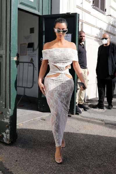 Did Kim Kardashian’s Sheer White Cutout Dress Break the Vatican’s Dress Code?