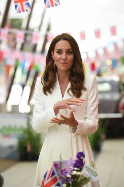 Kate Middleton Wears White Blazer Dress at G7 Eden Project Event