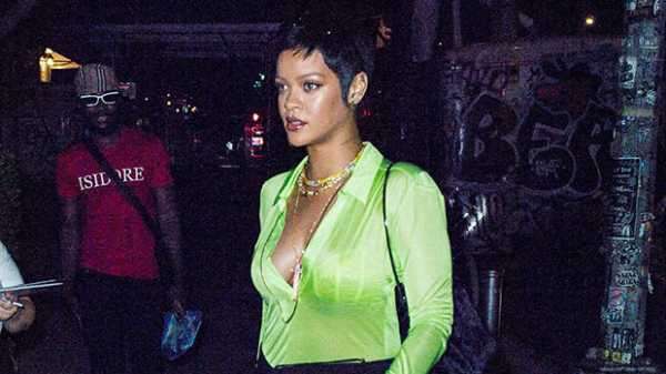 Rihanna Stuns In A Mini Skirt & Plunging Top While Out Solo In NYC After A$AP Rocky PDA