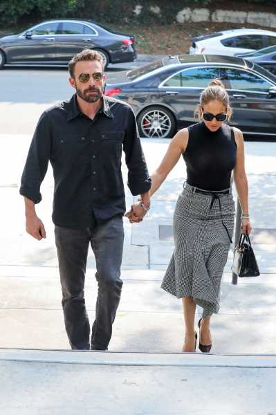 Jennifer Lopez and Ben Affleck Wear Matching Black Outfits for Mall Date