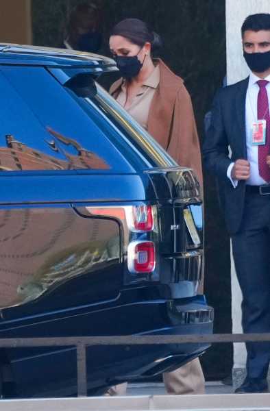 Meghan Markle Heads to U.N. In Monochrome Tan From Head to Toe