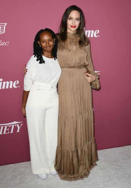 Angelina Jolie and Daughter Zahara Pose at Variety’s Power of Women Event