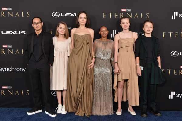 Angelina Jolie’s Kids Wore Her Old Dresses and Vintage to the ‘Eternals’ Premiere