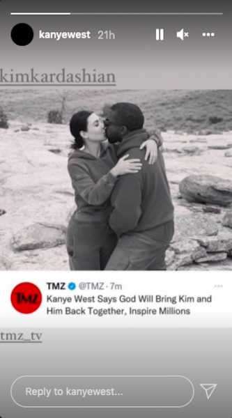 Kanye West Shares Pic of Kissing Kim Kardashian to Save Marriage