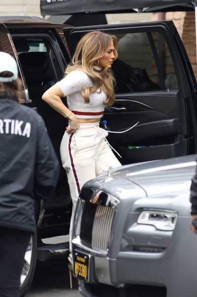 Jennifer Lopez Goes Out in Crop Top and Perfect Blowout