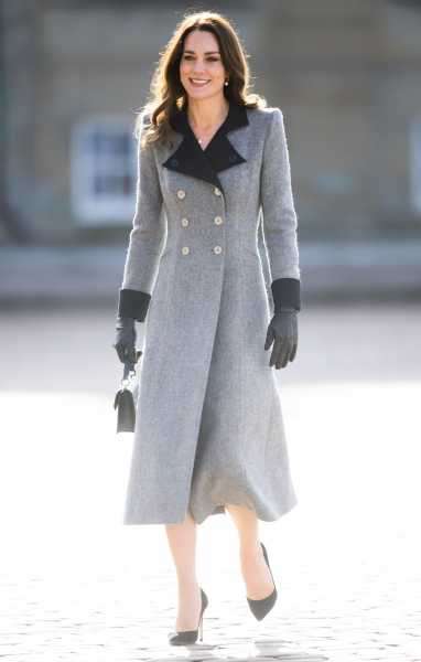 Kate Middleton Wore Gray Coat to Meet Crown Princess Mary | Glamour News