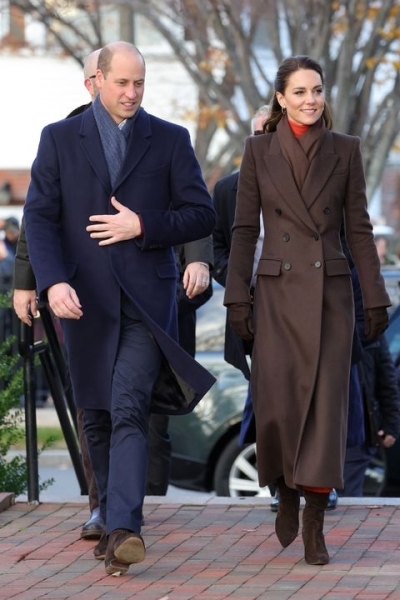 Kate Middleton Bundles Up in Cozy Coat and Slouchy Boots in Boston