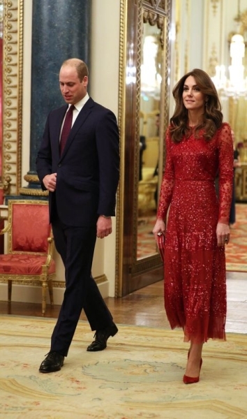 See Kate Middleton Shine in a Red Sequined Gown Ahead of Christmas Carol Service