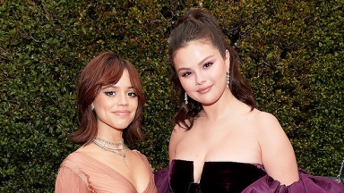 Selena Gomez & Jenna Ortega Smile In Rare Run-In Of Disney Darlings At The Golden Globes