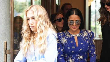 Salma Hayek Brings Daughter Valentina, 15, & Stepdaughter Mathilde, 22, For Girls’ Day At Gucci Show