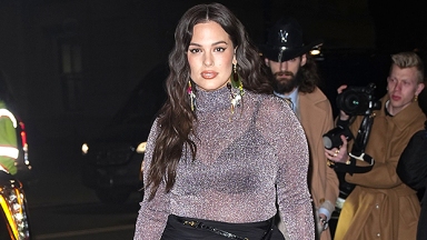 Ashley Graham Slays In Sheer Top, Silk Skirt For NYFW Fashion Show 1 Year After Giving Birth: Photos