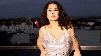 Salma Hayek Stuns In Sequin Gown, Plunging Cutout Dress & More Sexy Looks For ‘Glamour’ Cover