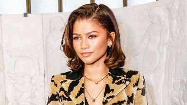 Zendaya Rocks Tiny Bikini Top & Animal Print Short Suit At Louis Vuitton Fashion Show: Photos