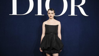 Maisie Williams Stuns In Strapless Mini Dress & Strappy Heels At Dior Fashion Show: Photos