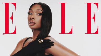 Megan Thee Stallion Slays In Crop Top & Cutout Dresses For Sexy ‘Elle’ Cover: Photos