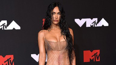 Megan Fox Rocks Nipple Covers Under Sheer Orange Dress In Sexy New Photos