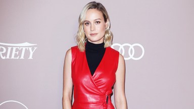 Brie Larson Stuns In Red Lacy Slip Dress With Cutout: Photo