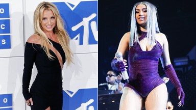 Britney Spears Flexes To Cardi B While Rocking A Mini Dress in New Video